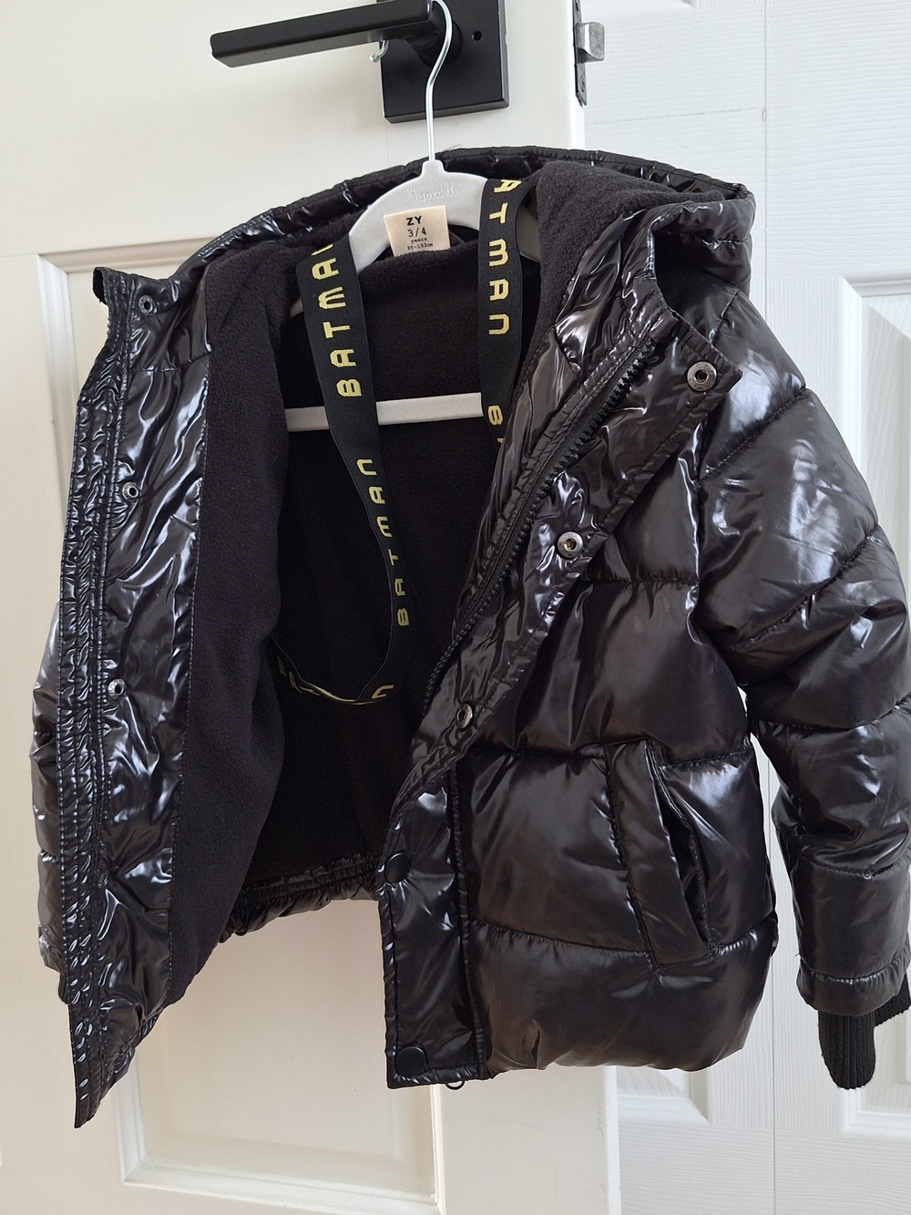 Batman Black Puffer Jacket for Kids